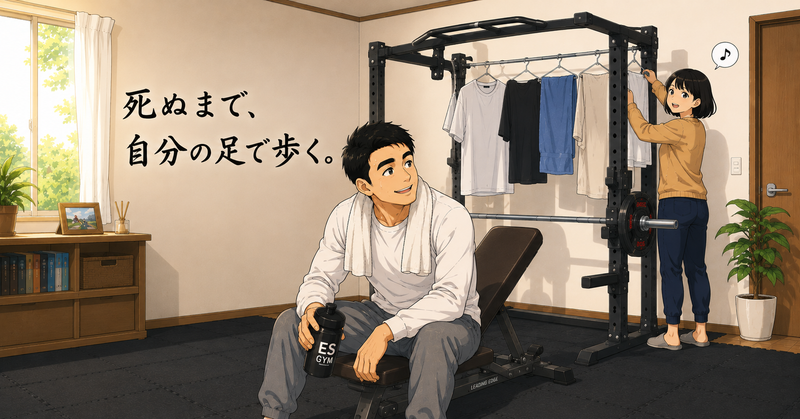 ホームジムで元気に筋トレを継続するイメージ画像