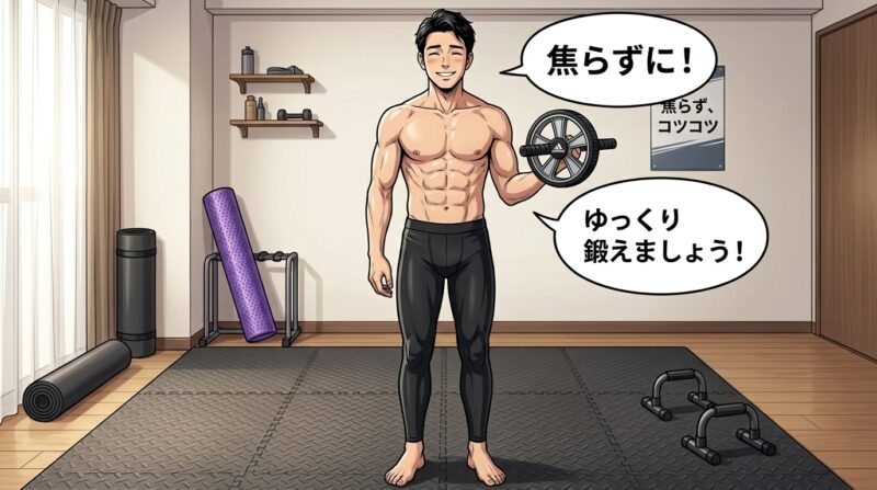 腎臓病や腰痛でも無理なくできる家トレグッズとストレッチ風景